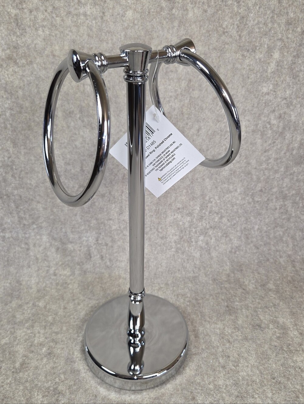 Chrome Double Hoop Towel Ring